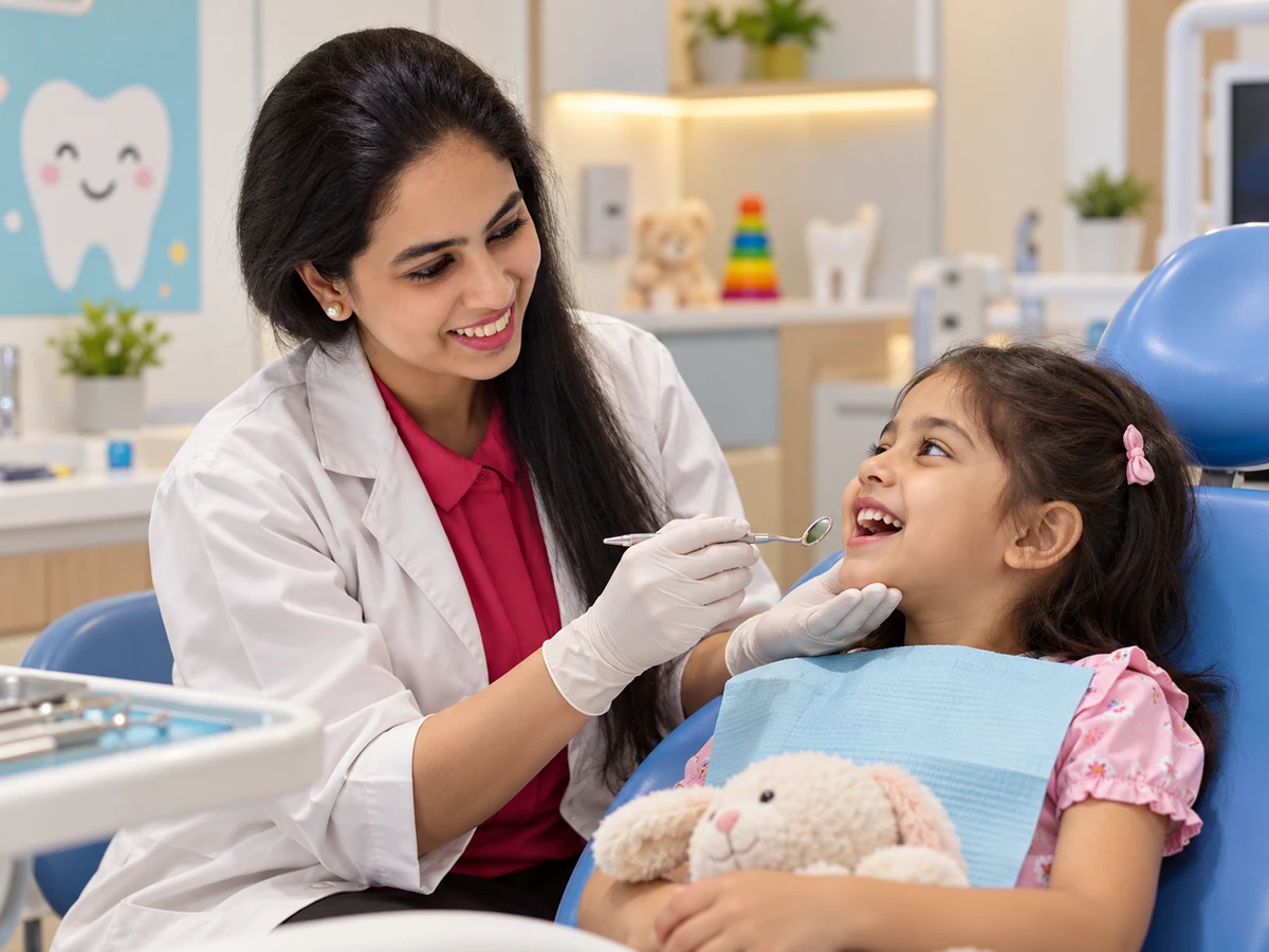 Dr. Jasmine Nanda providing child-friendly pediatric dental care